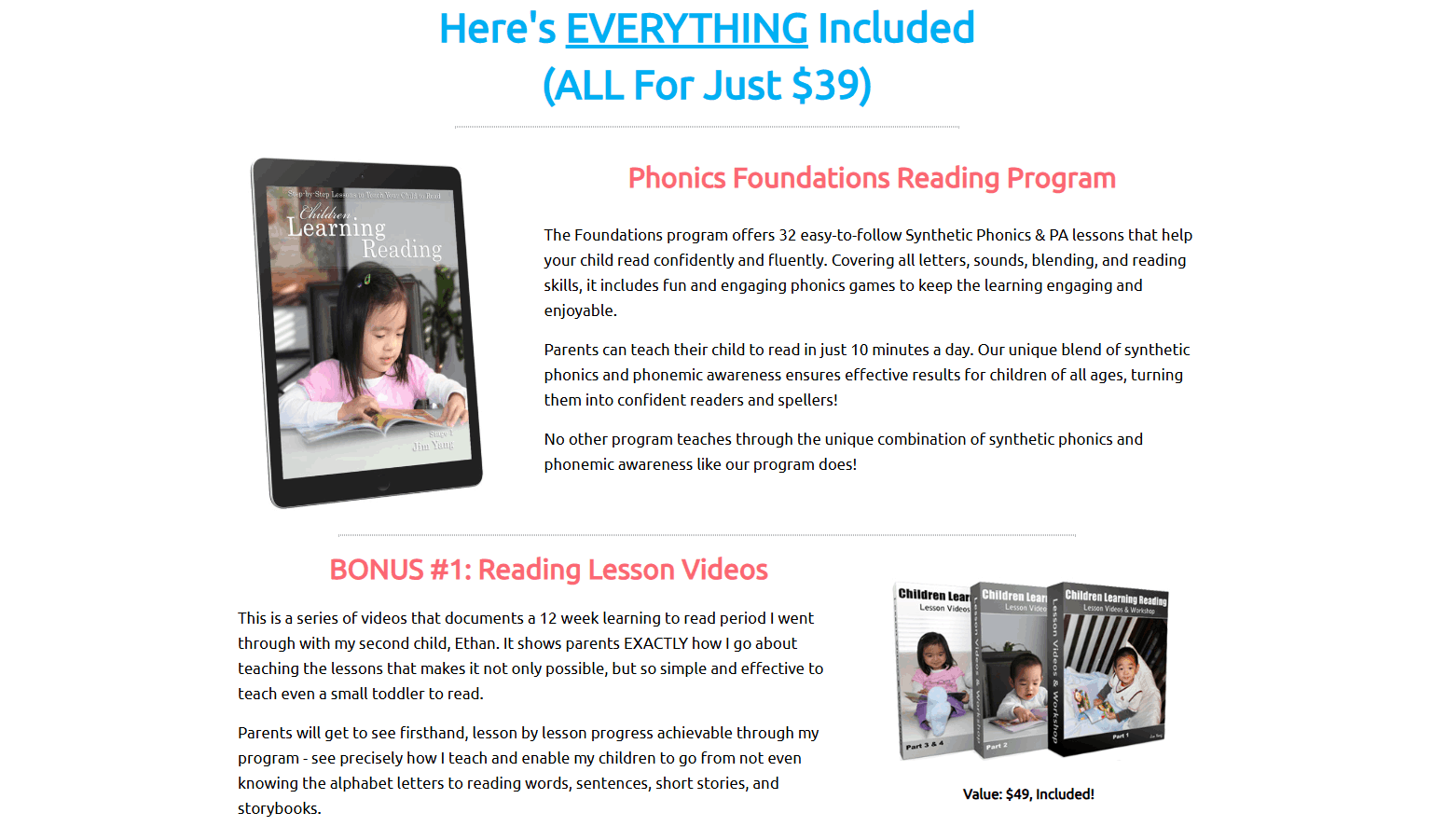 children learning reading reviews